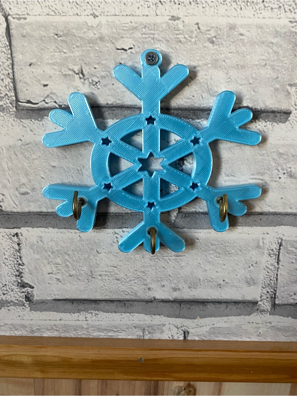 Snow flake key holder